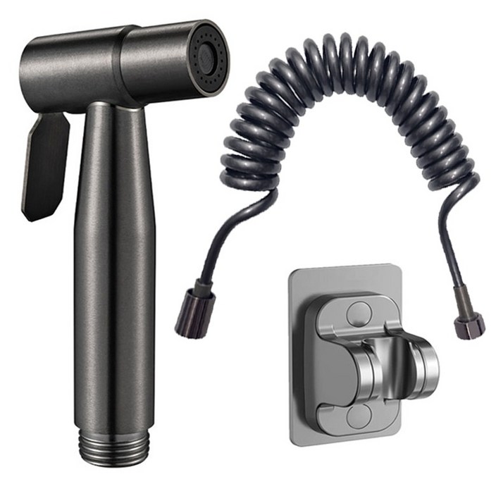 스테인레스 욕실건  코일호스 3m  부착거치대 세트