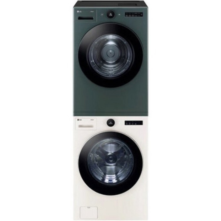 LG 오브제컬렉션 트롬 세탁기건조기세트 FX23ENE-GNG 세탁기 23kg + 건조기 20kg 네이처베이지+네이처그린 방문설치 6802141859