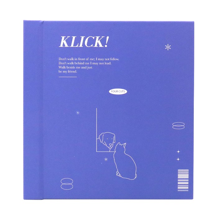 비팬시 유포리아 접착식 네컷 포토앨범, 블루, 15매 비팬시 유포리아 접착식 네컷 포토앨범, 블루, 15매