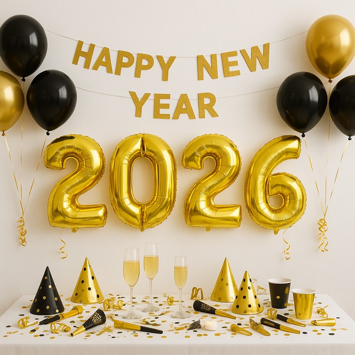 파티쇼 신년 파티 장식 풍선 2026패키지 세트 중