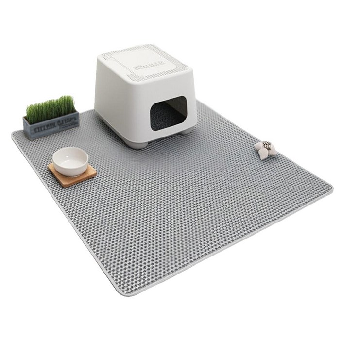 백년애 고양이 모래매트 사막화 방지 패드 벌집 화장실 바닥 특대형, 1개, 스페이스그레이