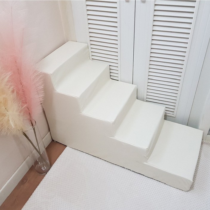 8DECO 강아지계단 5단 60cm 펫스텝, 애견계단, 그레이계단, 아이보리 방수 5단