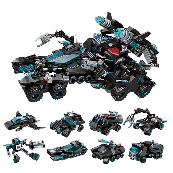 대용량 소방 전투함 특공대 호환블럭 8in1 8개세트 3종, 1개