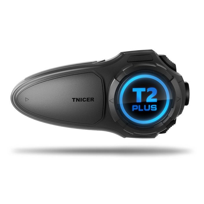 TNICER T2Plus 듀얼 소음방지 듀얼칩 오토바이 헬멧 블루투스 10인 1000m, 흑실버