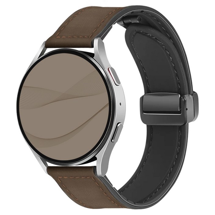아이메이드잇 갤럭시워치 호환 가죽 마그네틱 스트랩 밴드, 다크 브라운