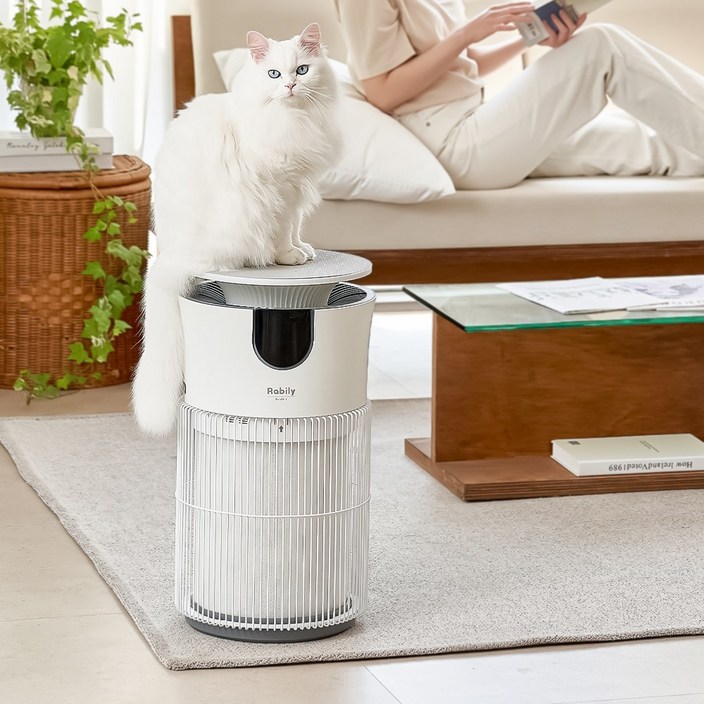 라빌리 펫 전용 공기청정기 반려동물 냄새 털 제거 HEPA 3단계 필터 UVC 살균 음이온