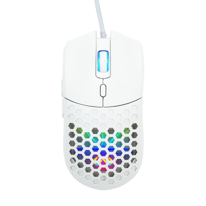 맥스틸 VOLT G1 광축 타공 LED 게이밍마우스 게임용 업무용, 화이트 맥스틸 VOLT G1 광축 타공 LED 게이밍마우스 게임용 업무용, 화이트