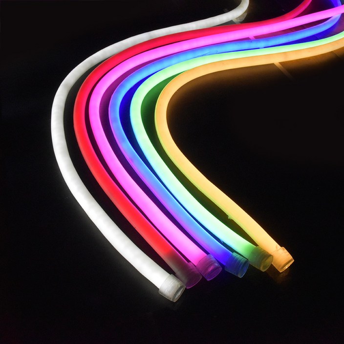 팝네온 50M 360도 컬러 라인조명 간접등 줄조명 DIY 네온사인, 1개, 전구색