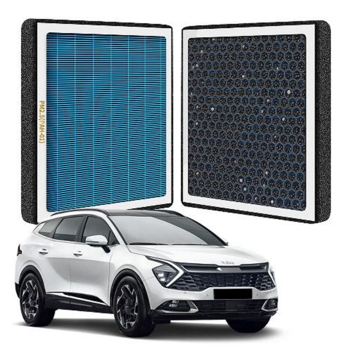 퓨어에어 스포티지 NQ5 헤파 활성탄 듀얼 에어컨필터[호환], 1개, PRE-02