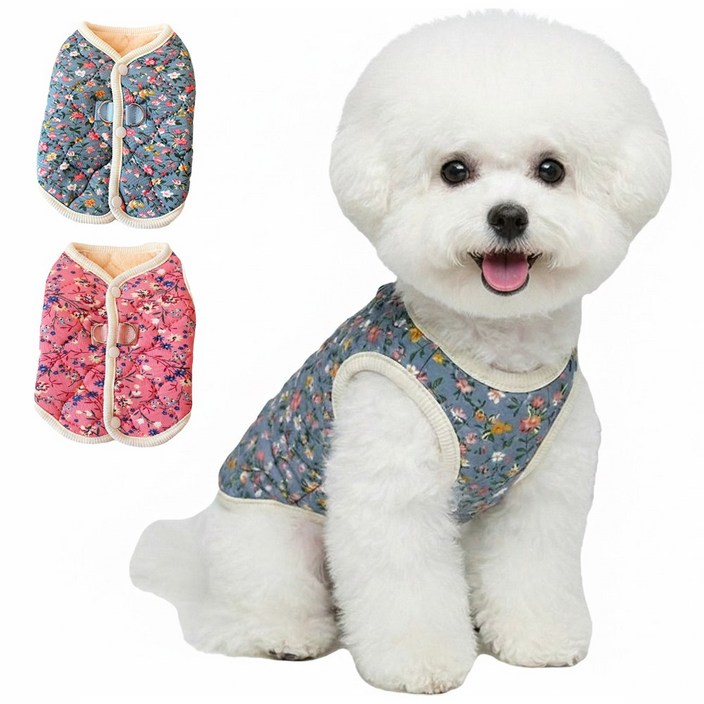유메모아 강아지 김장조끼 할머니 겨울패딩 하네스
