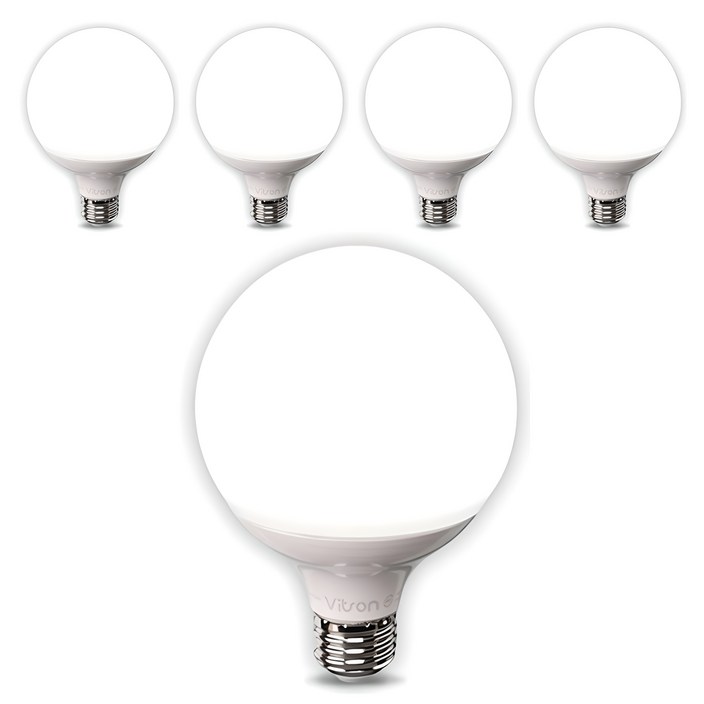 비츠온 볼구 숏타입 LED 전구 화이트 G95 12W