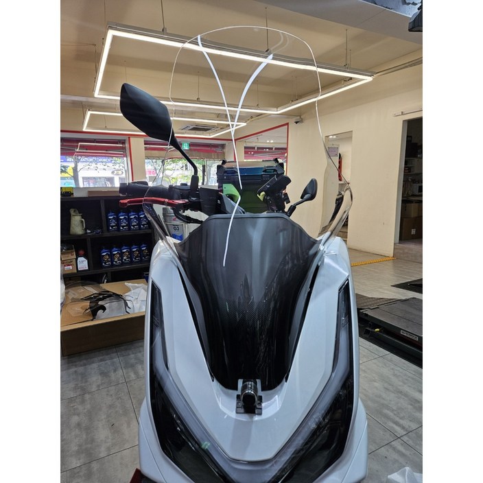 오도리스 25년 PCX125 전용 윈드스크린 윈드쉴드 블랙박스 스크린, 1개