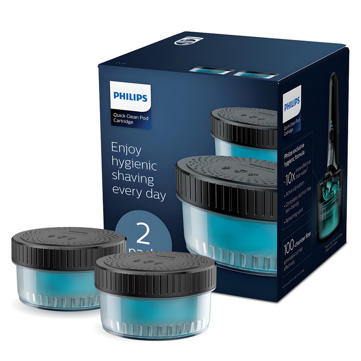 필립스 무선 클렌징 팟 세척 카트리지 세정액 2개입