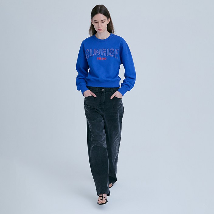 무려 60 할인 이 가격 실화냐 SUNRISE STUDIO 뒤판 절개 데님 팬츠 HSASPT020  CHARCOAL