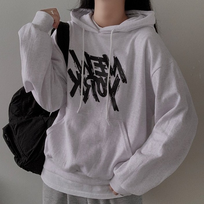 핏예쁜 힙한 뉴욕 페인팅 꾸안꾸 아방핏 후드티