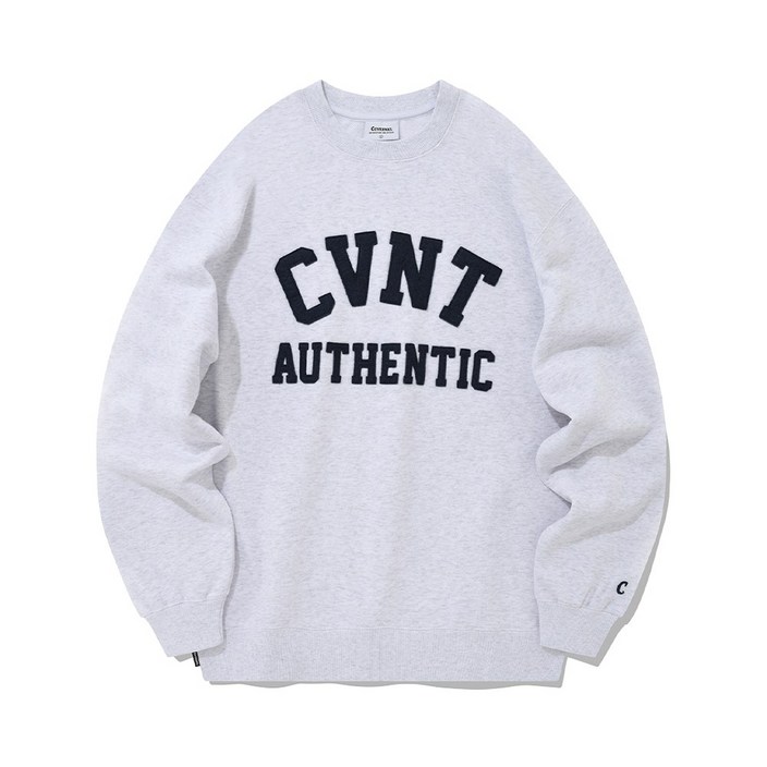 [커버낫 본사]CVNT 맨투맨 헤더 그레이