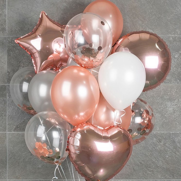 파티팡 천장풍선세트 풍선 랜덤 발송 20p + 은박풍선 3p + 양면테이프 + 컬링리본