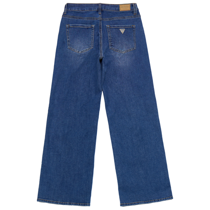 정품 게스 여성 DBLMBL 와이드 데님 청바지