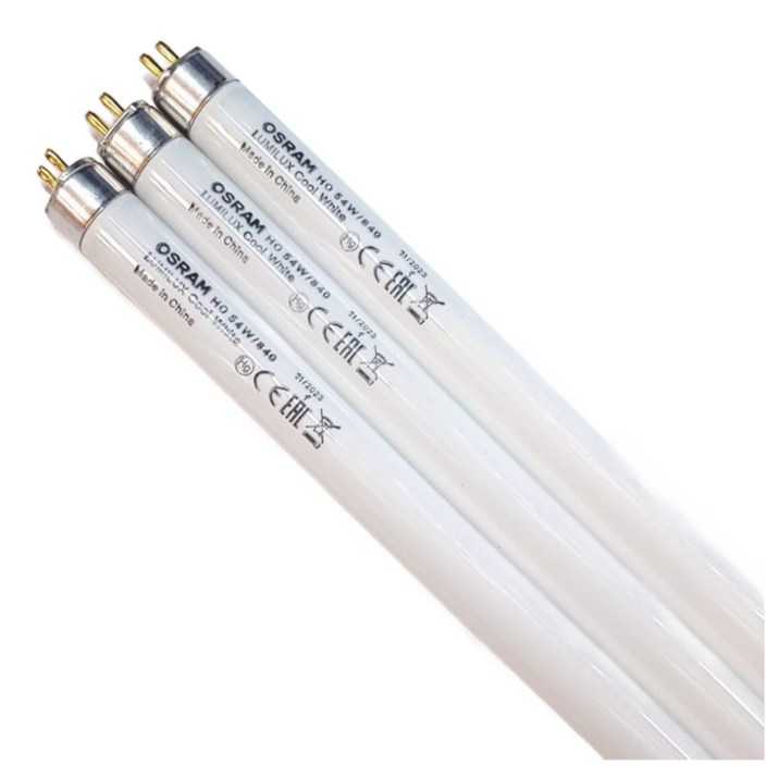 오스람 FQ/54W(50W) /T5 HO오스람/ TL5/FQ형광등 길이1149mm/G5 16mm관경 얇은형광등 램프3개, 백색, 3개