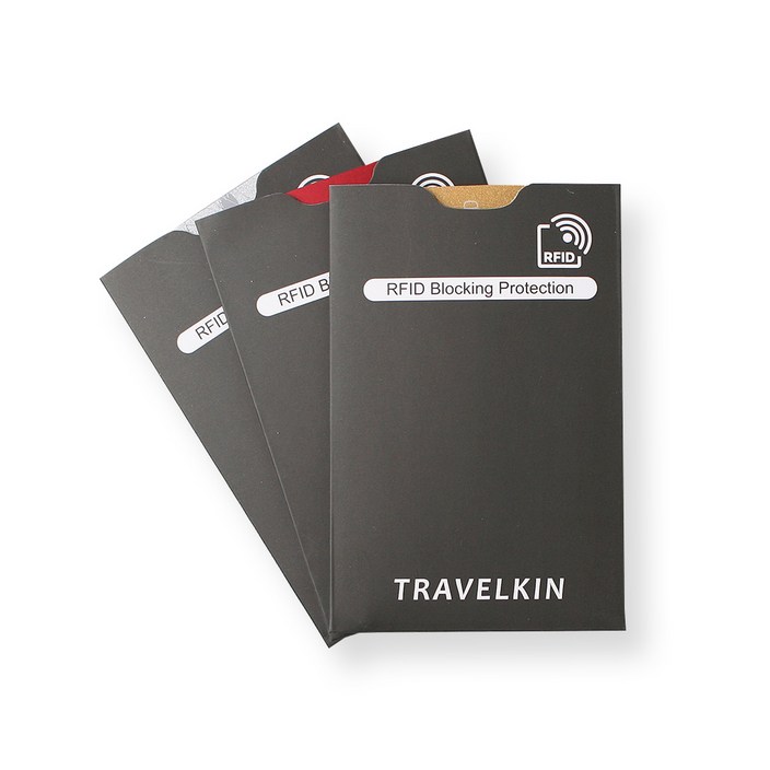 트래블킨 해킹방지 카드슬리브 3개1세트. RFID 홀더 여행용품