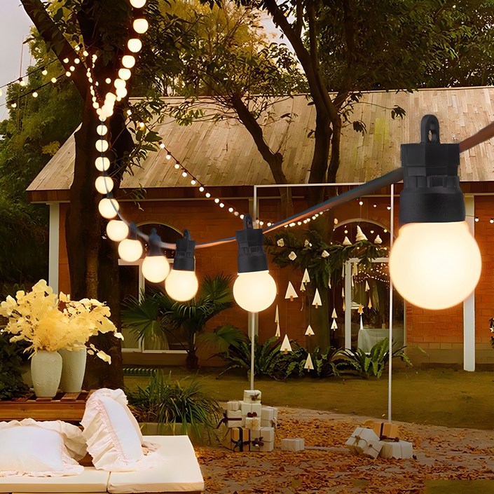 21세기트랜드 LED THE 큰 앵두 줄전구 10구  어댑터  3m 리드선 세트, 화이트캡  전구색, 1개