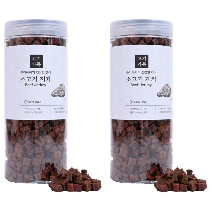 제로랩스 강아지 고기가득 노즈워크 져키, 소고기, 1kg, 2개