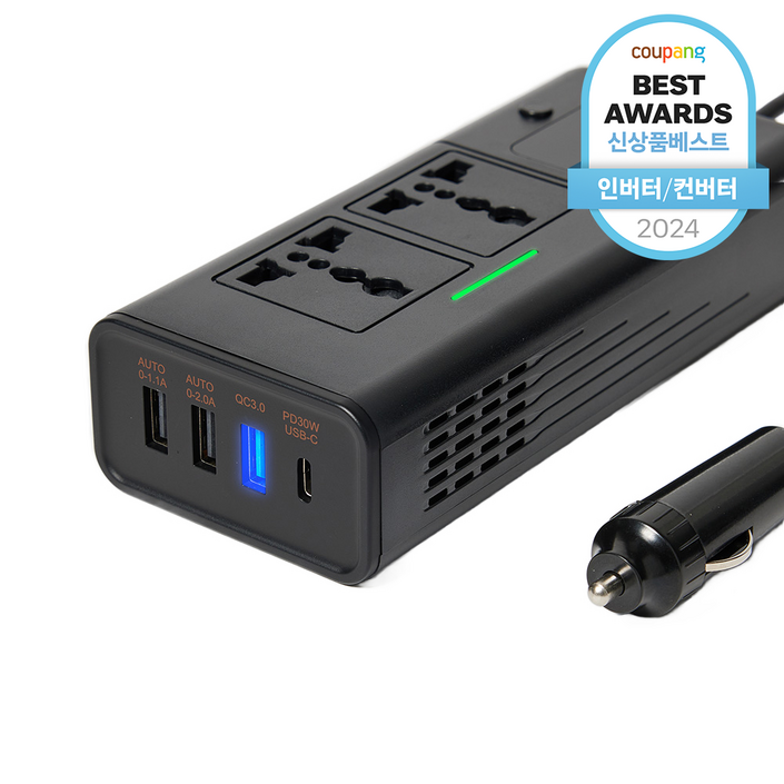 메이튼 차량용 200W 시거잭 인버터 12V 220V 초고속 변환기, 1개 메이튼 차량용 200W 시거잭 인버터 12V 220V 초고속 변환기, 1개