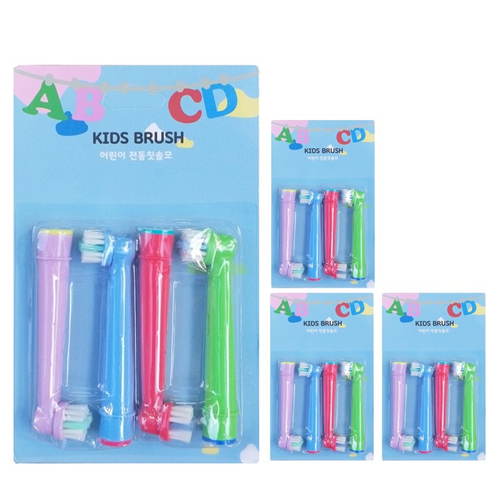 토비메모리 오랄비 어린이 칼라 호환모 4종, 단일 상품, 4세트