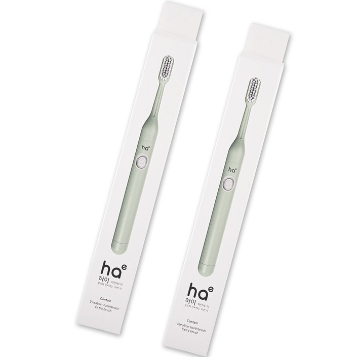 하이 음파 전동 칫솔 2p, HATB05그린 하이 음파 전동 칫솔 2p, HATB05그린