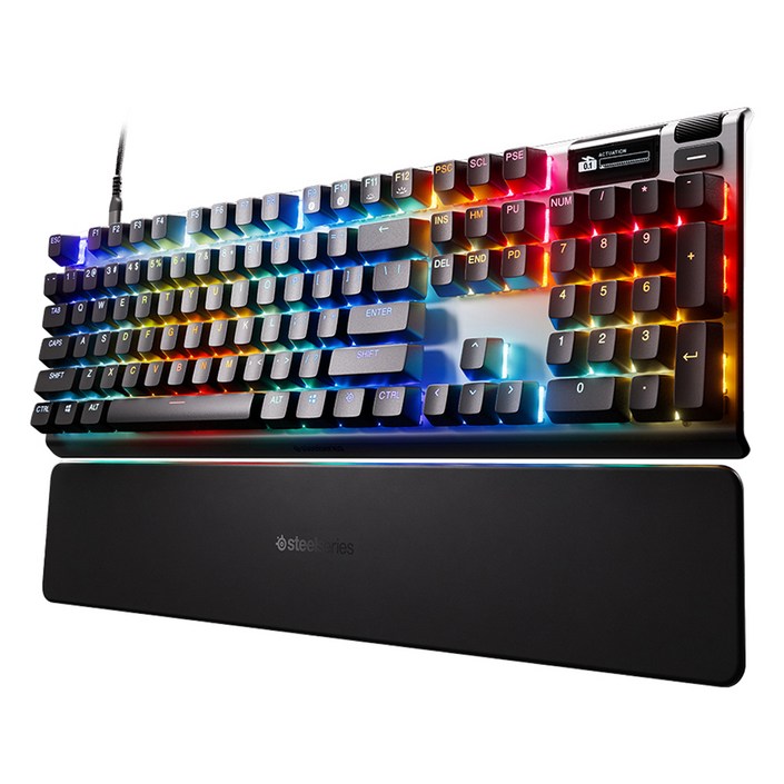 스틸시리즈 유선 기계식 게이밍 키보드, 단일색상, Apex Pro Gen 3  US64660, 마그네틱축자석축