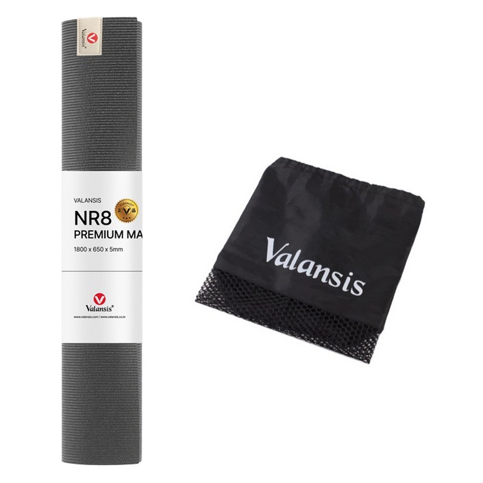 밸런시스 NR8 프리미엄 매트  매트가방 세트, 그레이, 1개