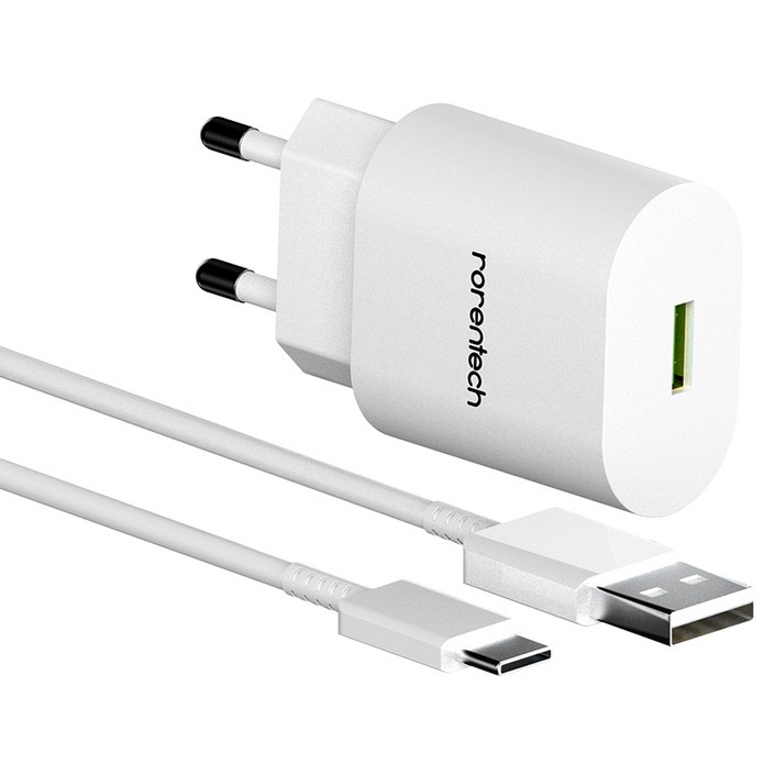 로랜텍 18W 고속충전기 + USB C타입 케이블 1.2m 세트
