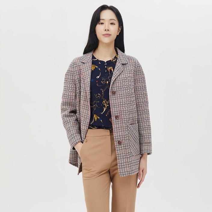 크로커다일 체크 핸드메이드 하프코트 CLBSCT101