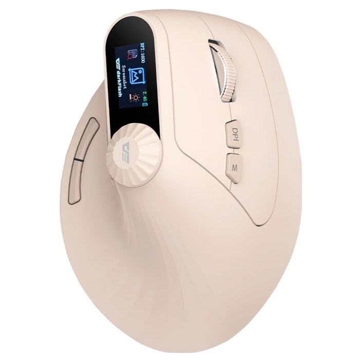 다크플래쉬 인체공학 버티컬 무선 블루투스 마우스, 베이지