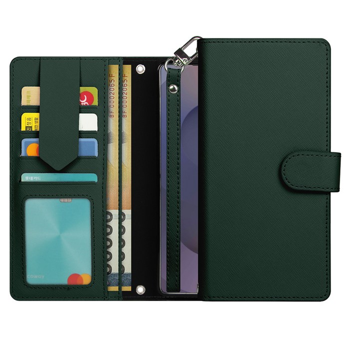 모나프리 소가죽 피노 스트랩 다이어리 휴대폰 케이스