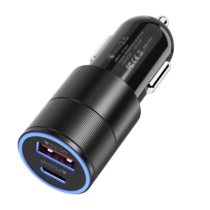 아이엠듀 차량용 시거잭 고속 충전기 PD 3 20W, 블랙, 단일상품
