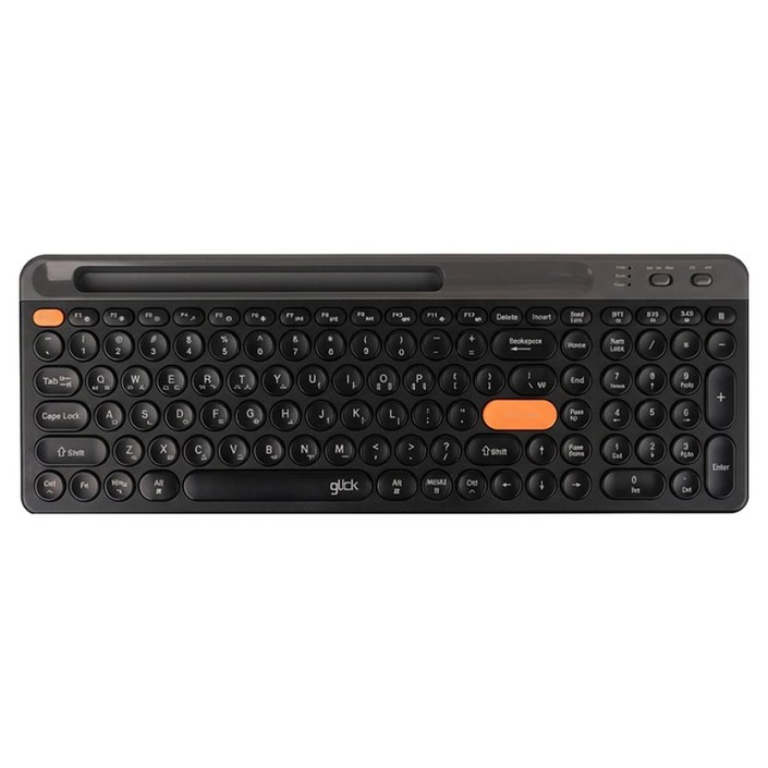 지클릭커 오피스프로 태블릿 멀티페어링 무소음 무선 블루투스 106 키보드, 제조사축, WK90B, 에스프레소 블랙