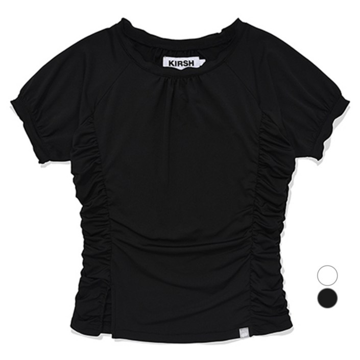 키르시 여성용 셔링 티셔츠