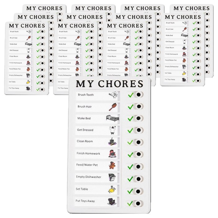 마다꾸미 일일 체크리스트 플래너 습관 보드판, 화이트, 12개