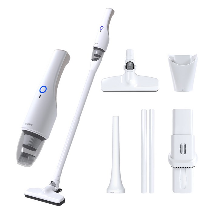 바우아토 프로제트 DC 모터 다용도 미니 무선 핸디 청소기 DB0702, 화이트, DB0702