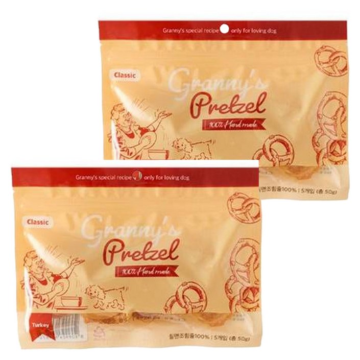 펫프렌즈 강아지 그래니스 독 터키츄 프레즐 5p
