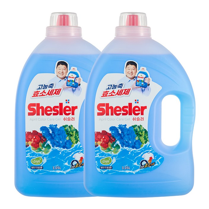 쉬슬러 액체세제 에이프릴 본품, 3.05L, 2개