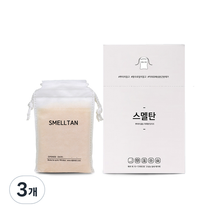 닥터진랩 스멜탄 탈취제 화이트, 90g, 3개