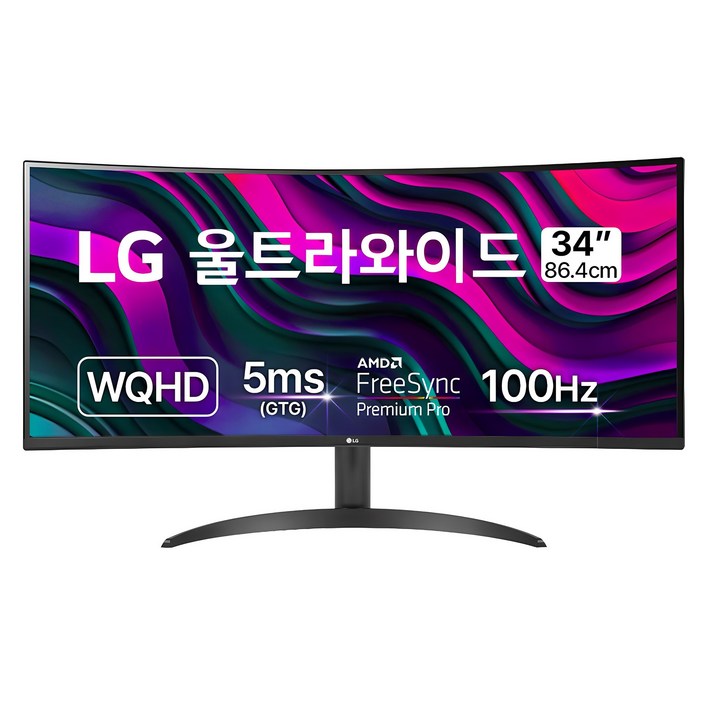 LG전자 WQHD 울트라와이드 모니터 방문설치, 86.4cm, 34WR50QK LG전자 WQHD 울트라와이드 모니터 방문설치, 86.4cm, 34WR50QK