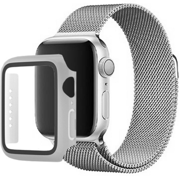 헬로젬 애플워치 밀레니즈루프 스트랩  하이브리드 풀커버 케이스 세트