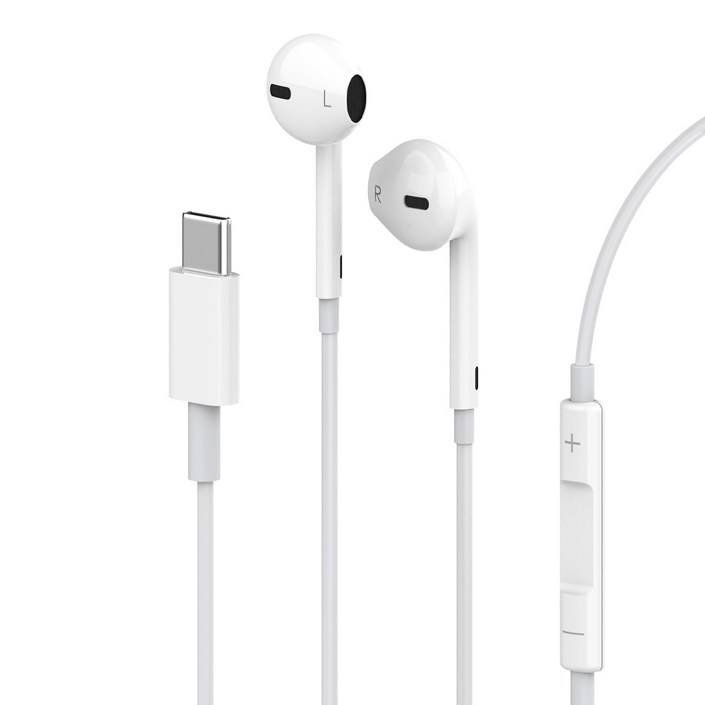 뉴클 이어핏 C타입 오픈형 유선이어폰, SSME-01, 화이트