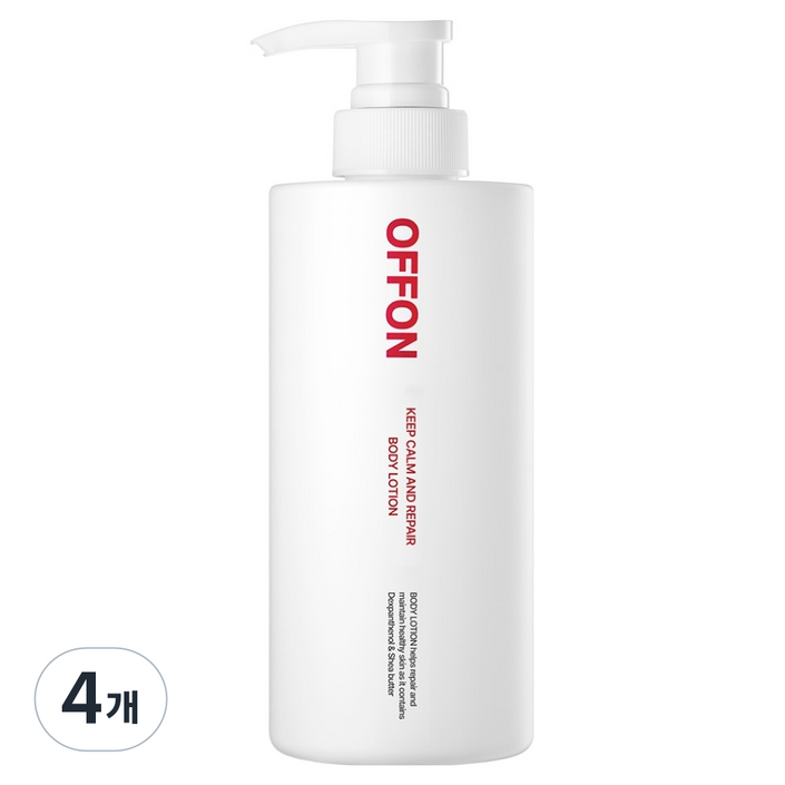 오프온 킵 캄 앤드 리페어 바디로션, 500ml, 4개