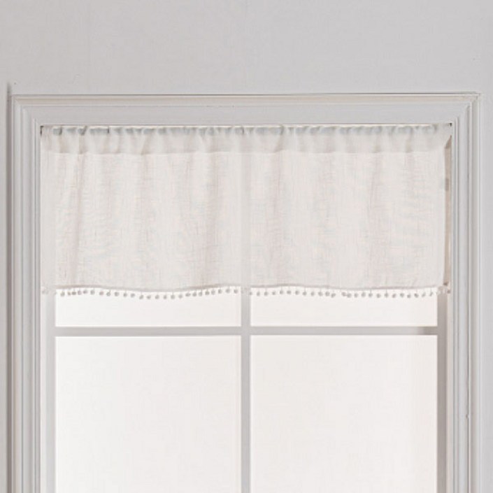 지앤와이 폼폼 창문 가리개 바란스 커튼