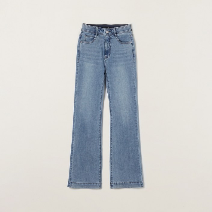 로엠 여성용 Fitme 롱 부츠컷 데님