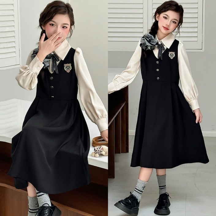 삐삐네옷가게 주니어 초등 엘레강스 교복 스타일 원피스